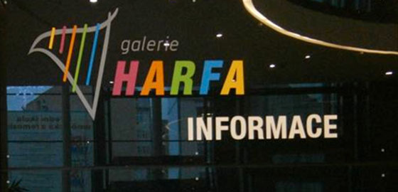 Info stánek Galerie Harfa