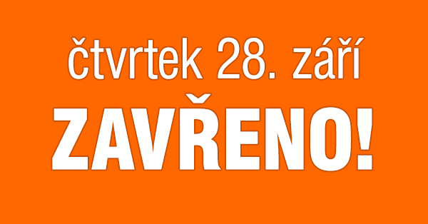 28. září máme zavřeno