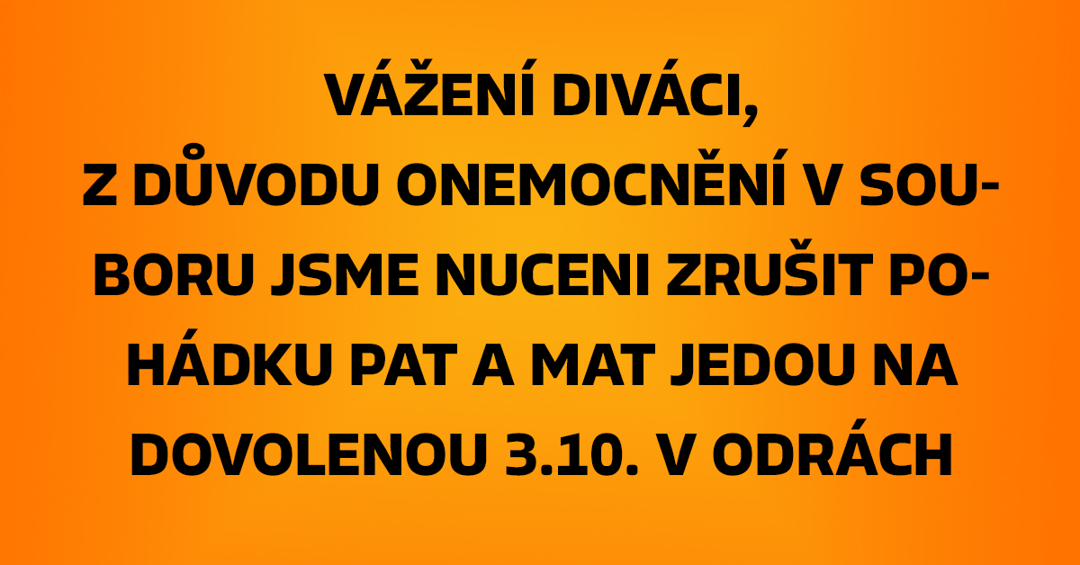 Zrušené představení 3.10.2021