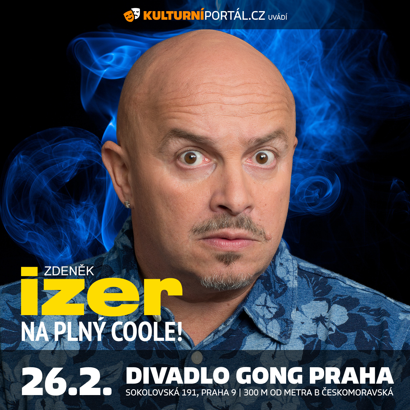 Zdeněk Izer na plný coole 26.2.2023 v Divadle Gong Praha | Divadelní ...